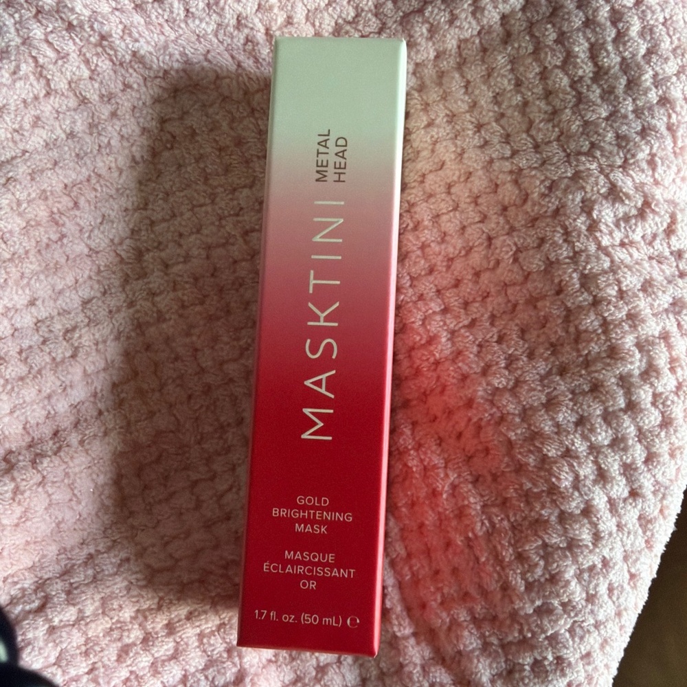 Brand New in Box The Masktini Metal Head Gold Brightening Mask is a full-size